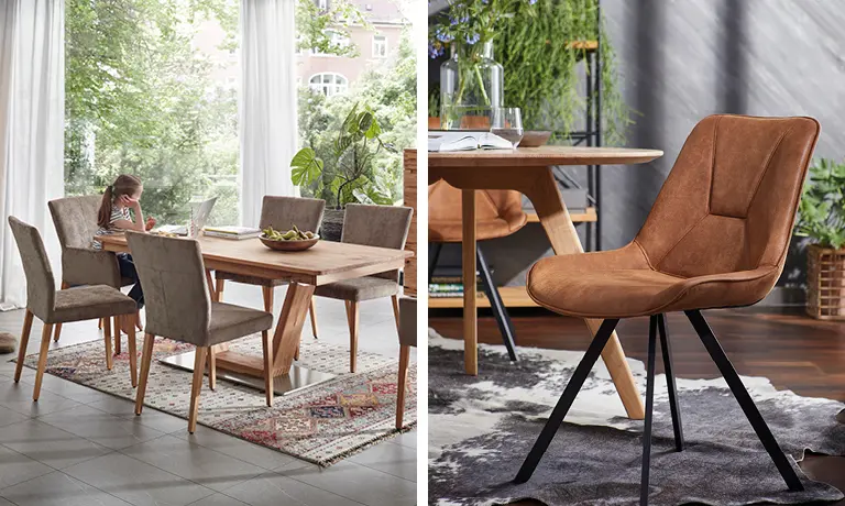 Welcher Stil ist ihr Favorit? Der Esstisch soll mit den Stühlen jedenfalls harmonieren.